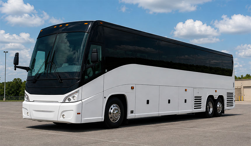 56-passenger charter bus available in Clearwater, FL